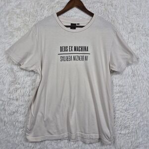 Deus Ex Machina Mens Daring Tillys Tee Off White Graphic T-Shirt XL Moto